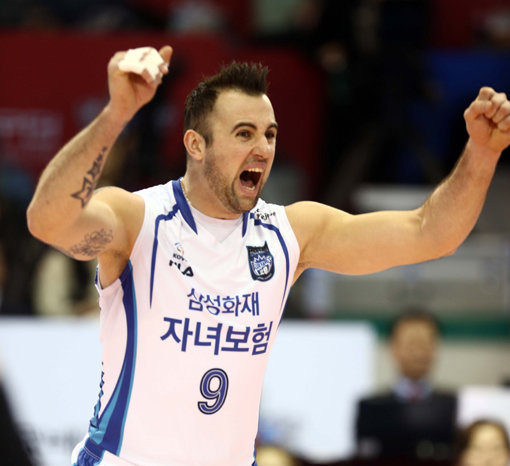 삼성 그로저. 사진제공｜삼성화재 배구단