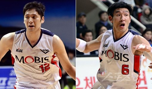 외국인선수상이 따로 제정돼 있는 상황에서 모비스 함지훈(왼쪽)과 그의 팀 동료 양동근이 올 시즌 정규리그 최우수선수(MVP) 후보로 거론되고 있다. 그러나 올 시즌 국내선수들의 활약상은 외국인선수들의 출전 확대로 크게 두드러지지 않고 있다는 평가다. 스포츠동아DB