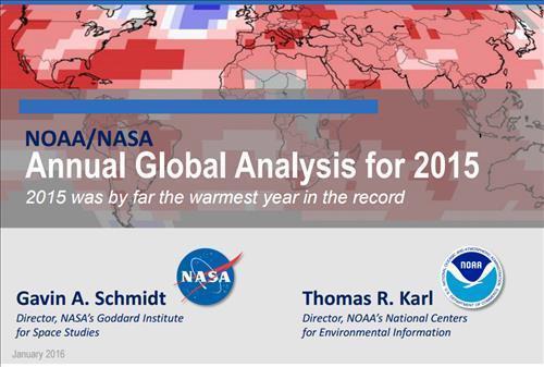 2015년 역사상 가장 더웠다/사진=나사 제공