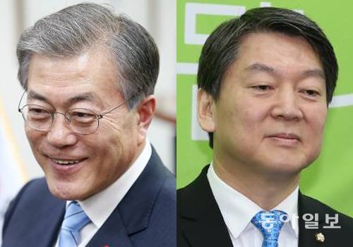 문재인 더불어민주당 전 대표(왼쪽), 안철수 의원. 동아일보DB