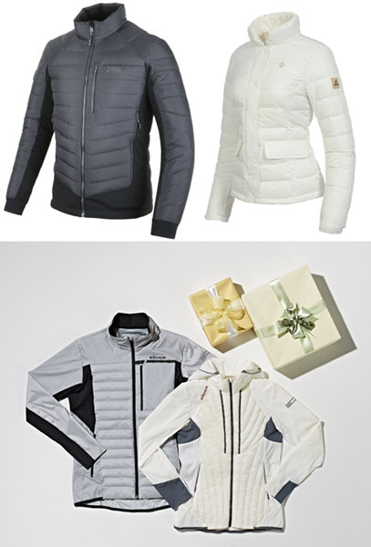 밀레 ‘드리시티 다운’-이젠벅 ‘키엘라이트구스다운아이더’-‘패시브 슬림 패딩재킷’(왼쪽 상단부터 시계방향으로)