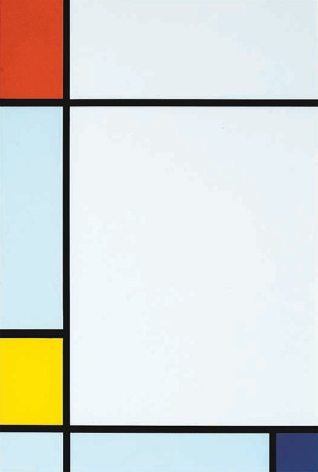 파랑 의 구성 몬드리안 노랑 빨강 몬드리안의 추상화를