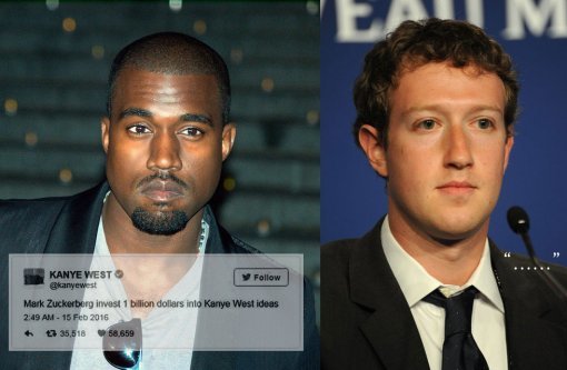 카니예 웨스트, 마크 저커버그/ 사진 출처=flickr