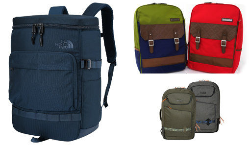 노스페이스 ‘탱커 백팩’-아이더 ‘볼트 백팩’-블랙야크 ‘YG혼’ (맨 왼쪽부터 시계방향으로)