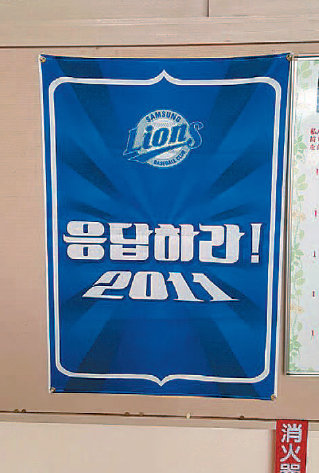 삼성은 일본 오키나와 온나손의 아카마구장 곳곳에 서브 캐치프레이즈인 ‘응답하라! 2011’을 내걸어 놓고 있다.