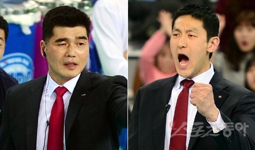 삼성화재 임도헌 감독-대한항공 장광균 감독대행(오른쪽). 스포츠동아DB