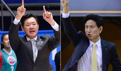 KEB하나은행 박종천 감독-KB스타즈 서동철 감독(오른쪽). 사진｜WKBL·스포츠동아DB