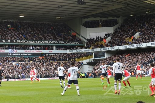 5일(한국시간) 토트넘-아스널의 2015~2016시즌 잉글랜드 프리미어리그 29라운드 맞대결이 펼쳐진 런던 화이트하트레인. 스포츠동아DB