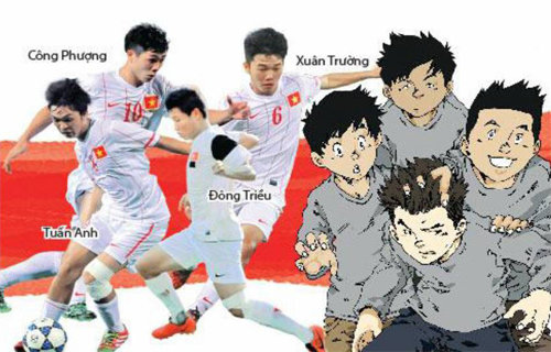 베트남에는 르엉쑤언쯔엉(6번)이 속했던 19세 이하 축구 대표팀을 소재로 한 만화가 있다. 이 만화의 주인공 중 한 명은 쯔엉을 모델로 삼았다. DJH매니지먼트 제공