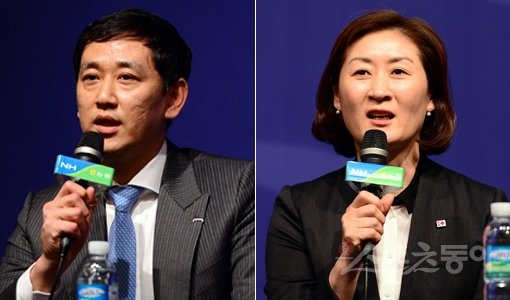 현대캐피탈 최태웅 감독-흥국생명 박미희 감독(오른쪽). 스포츠동아DB