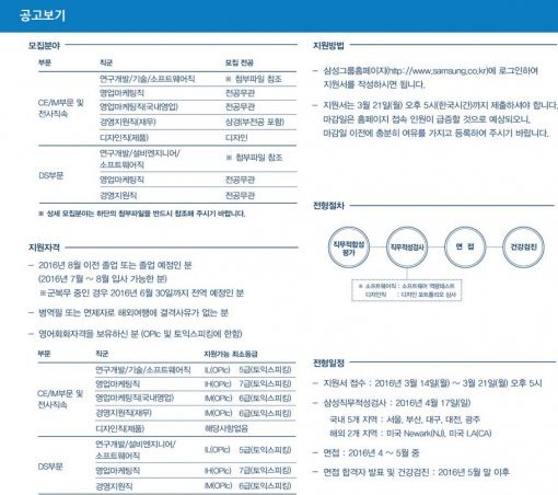 삼성 채용. 사진= 삼성 제공