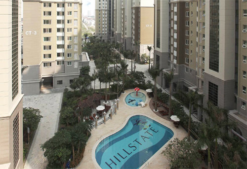 현대건설의 ‘하동 힐스테이트’는 하노이에서 처음으로 국내 아파트 브랜드를 그대로 사용한 단지다. 야외 수영장을 비롯한 단지 내 편의시설이 국내 힐스테이트 아파트 못지않다. 현대건설 제공