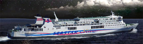 지난해 11월 ‘무박 제주 여행 시대’를 연 씨스타크루즈호. 갑판에 마련된 대형 테라스에서 다도해 야경과 제주의 멋진 일출을 감상할 수 있다. 씨월드고속훼리㈜ 제공