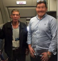 사진제공=여객기 납치범(좌), 인질(우)/트위터