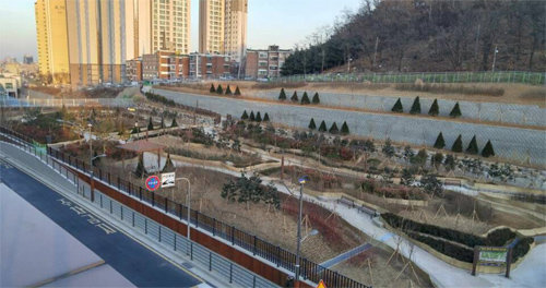 1일부터 시민들에게 개방되는 경인전철 백운역 생태복원 숲. 인천시 제공