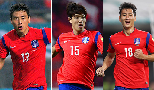 아우크스부르크 구자철-홍정호-지동원(맨 왼쪽부터). 사진｜스포츠코리아·스포츠동아DB