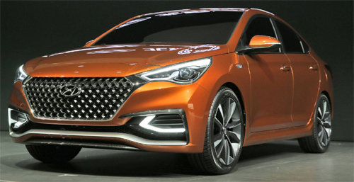 현대자동차는 중국 고객의 선호도를 고려해 실내 공간을 늘리고 안전·편의 사양을 강화한 중국형 ‘베르나’(현지명 위에나) 콘셉트 모델을 공개했다. 현대자동차 제공