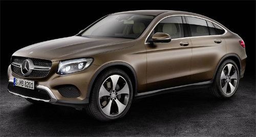 메르세데스벤츠가 선보인 ‘더 뉴 GLC 쿠페’. 2015년 상하이 모터쇼에서 콘셉트카로 공개된 후 1년 만에 나오는 양산형 모델이다. 메르세데스벤츠코리아 제공