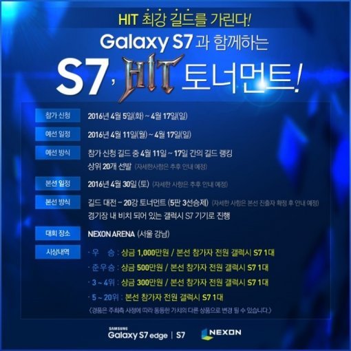 S7 HIT 토너먼트(출처=넥슨, 삼성전자)