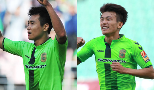 전북 이동국-한교원(오른쪽). 사진제공｜전북현대·한국프로축구연맹
