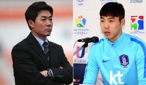 울산 윤정환 감독-이정협(오른쪽). 사진｜한국프로축구연맹·스포츠동아DB