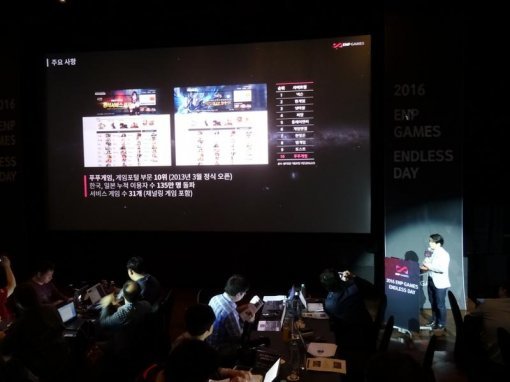 이엔피게임즈 간담회 현장 (출처=게임동아)