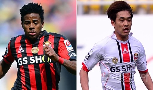 FC서울 아드리아노-박주영(오른쪽). 스포츠동아DB