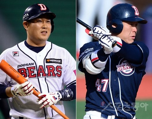 두산 양의지-박세혁(오른쪽). 스포츠동아DB