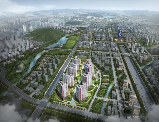 동탄역 더샵 센트럴시티2 광역조감도(자료제공:포스코건설)