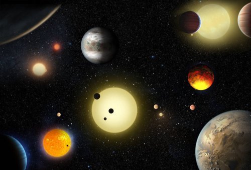 태양계 밖 ‘지구형 행성’을 나타낸 상상도. 지구형 행성은 지구와 크기가 비슷한 행성을 의미한다. 케플러 외계행성-상상도=미국항공우주국(NASA) 제공