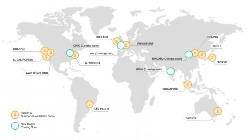 AWS의 글로벌 리전 (이미지=AWS코리아)