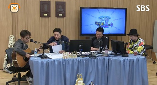 왼쪽부터 조정치, 정찬우, 김태균, 뮤지. 사진=‘두시탈출 컬투쇼’ 보이는 라디오 방송화면
