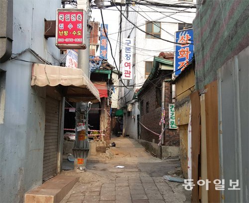 서대문형무소 수감자 가족을 위한 여관촌이 있던 ‘옥바라지 골목’. 김민 기자 kimmin@donga.com