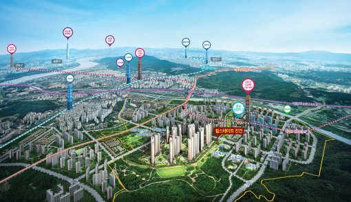 힐스테이트 진건 광역 조감도