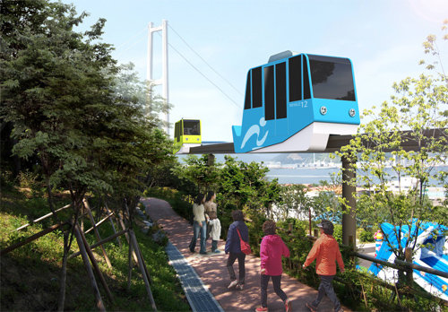 울산 장생포 일원에 내년까지 설치될 모노레일 조감도. 울산 남구 제공