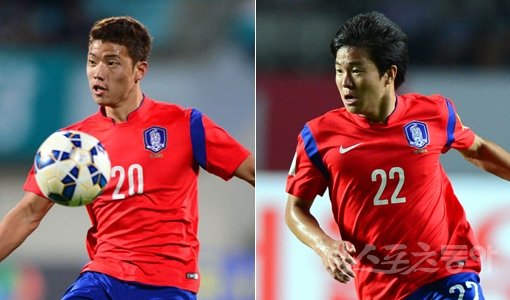 한국축구대표팀 황희찬-권창훈(오른쪽). 스포츠동아DB
