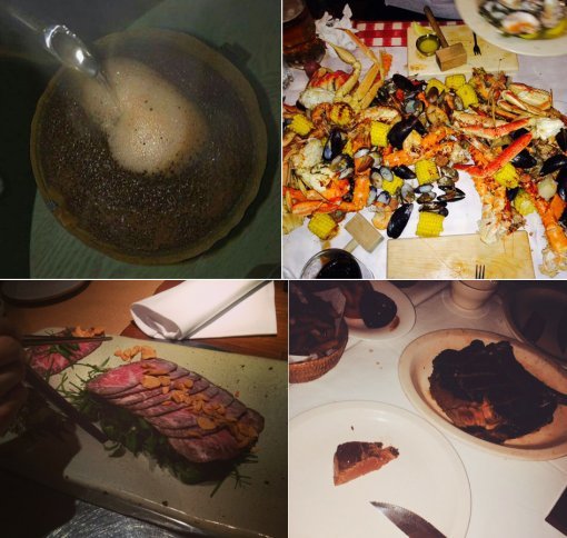 빈지노가 직접 찍은 음식 사진. 출처= 빈지노 인스타그램