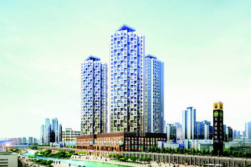 인천 청라국제도시 ‘현대썬앤빌 더테라스’ 조감도.