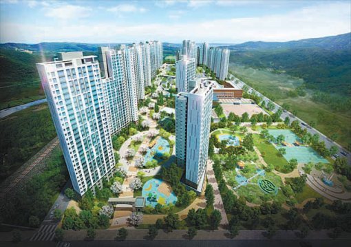 온양 발리 양우내안애 더 포레 중정 조감도