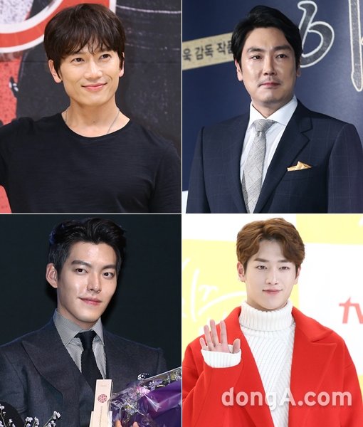 연기자 지성-조진웅, 김우빈-서강준(맨 위쪽부터). 동아닷컴DB