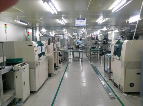 ㈜디에스파워텍 공장 생산라인.