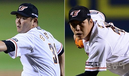 한화 송창식-권혁(오른쪽). 스포츠동아DB