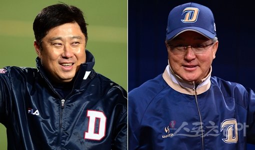 두산 김태형 감독-NC 김경문 감독(오른쪽). 스포츠동아DB