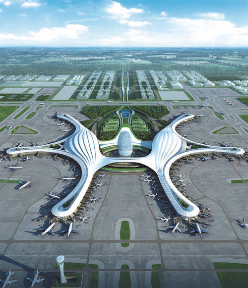 청두 톈푸국제공항 조감도.