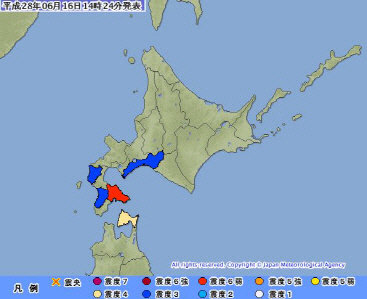 日홋카이도에 규모 5.3 지진