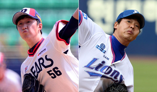 두산 허준혁-삼성 김기태(오른쪽). 사진｜스포츠동아DB·스포츠코리아