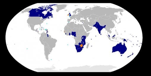 영연방 53개 회원국 지도