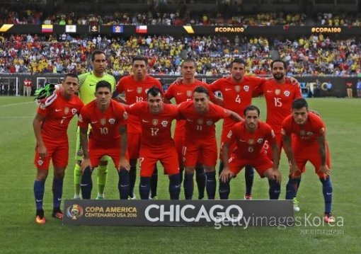 칠레 대표팀. 사진=ⓒGettyimages이매진스