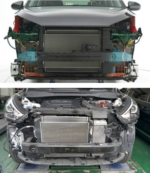 사진=온라인 게시판, 상=미국형 투싼, 하=국내용 투싼