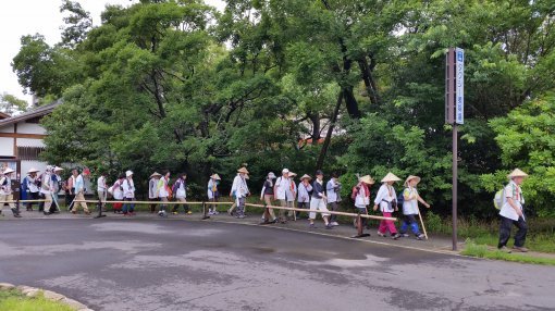 시코쿠에 가면 흰 가운 걸치고 삿갓 쓴 사람들을 쉽게 만날 수 있다. 일본인의 큰 사랑을 받고 있는 홍법대사(774~835년)와 
인연이 있는 88개 사찰을 돌며 소원을 비는 순례자들이다. 아무렇게나 도는 게 아니라 순번이 붙어 있다. 도쿠시마(23개)에서 
시작해 시계 방향으로 고치(16개) 에히메(26개)를 거쳐 가가와(23개)에서 끝난다. 불력이 높은 스님은 입적하신지 
1200년이나 돼도 중생을 인도한다.